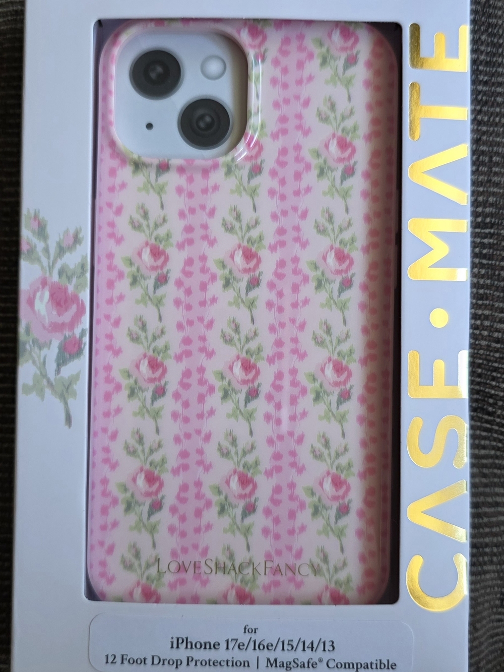 LoveShackFancy Pink & Green Floral iPhone Case